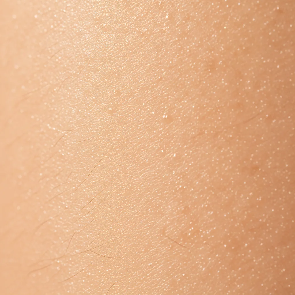 Dewy skin texture close-up