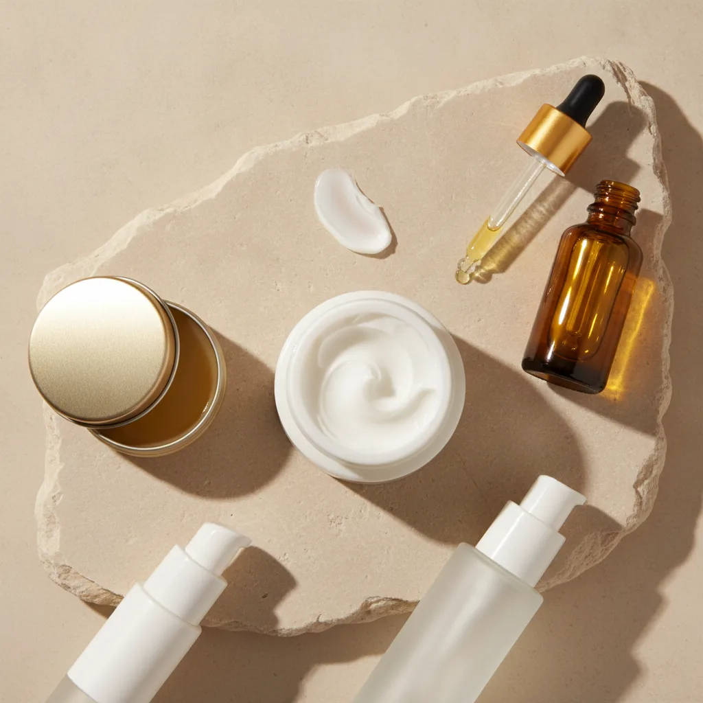 AuraMelt ritual products flatlay